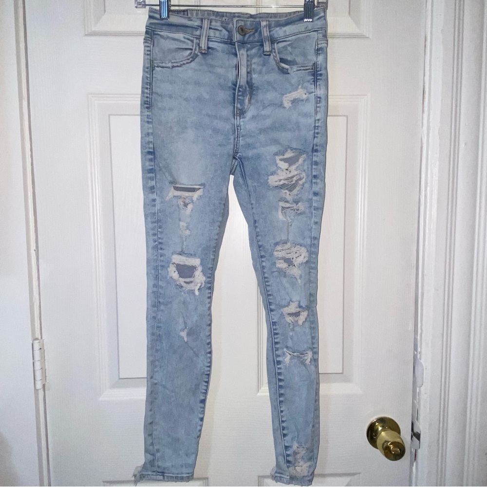 American Eagle Super Skinny Ripped Jeggings